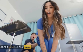 JAV Nurses Aria Lee & Lulu Chu's Sexy Exam Room Cum Swap with Lucky Zac - BRAZZERS
